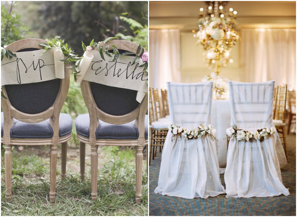 Como decorar cadeiras para casamento